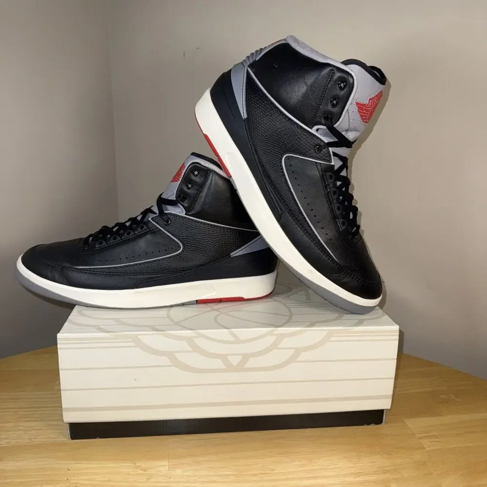 Air Jordan 2 Retro Black Cement Size 14 DR8884-001 Worn Across The Hall